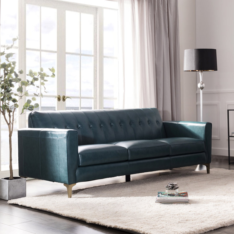 Steelside™ Cornwall 86'' Leather Sofa & Reviews Wayfair